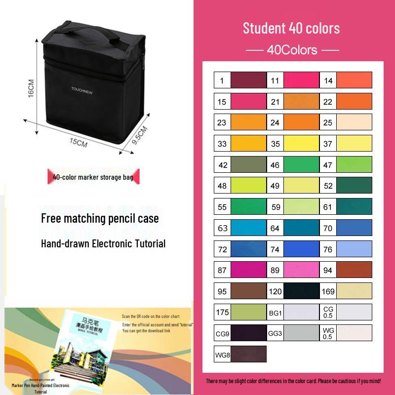 3rd Generation Touch Three Marker Pen Set for Student Hand-Painted Anime Art - Oil-Based Colored Painting Pens