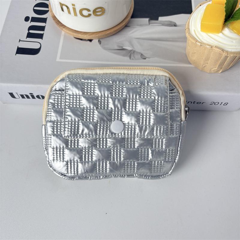 Roztomilé kreslené květinové prošívání Taška na ukládání dokumentů Peněženka na karty Peněženka na mince Peněženka na ID kartu Držitel řidičského průkazu Držák odznaku