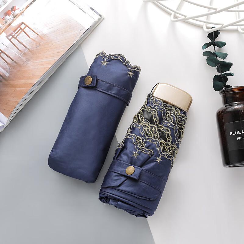 

KarLot Embroidered Mini Folding Sun Umbrella 90*52cm