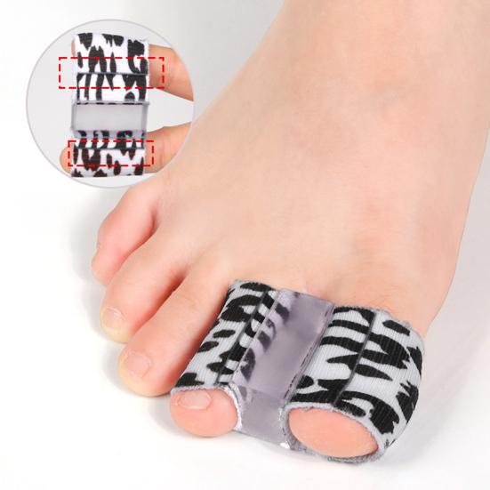 2Pcs Breathable Toe Spacers Flexible Bunion Relief Pads Double-ring Toe Separators Comfortable Toe Splints for Day Night Wear