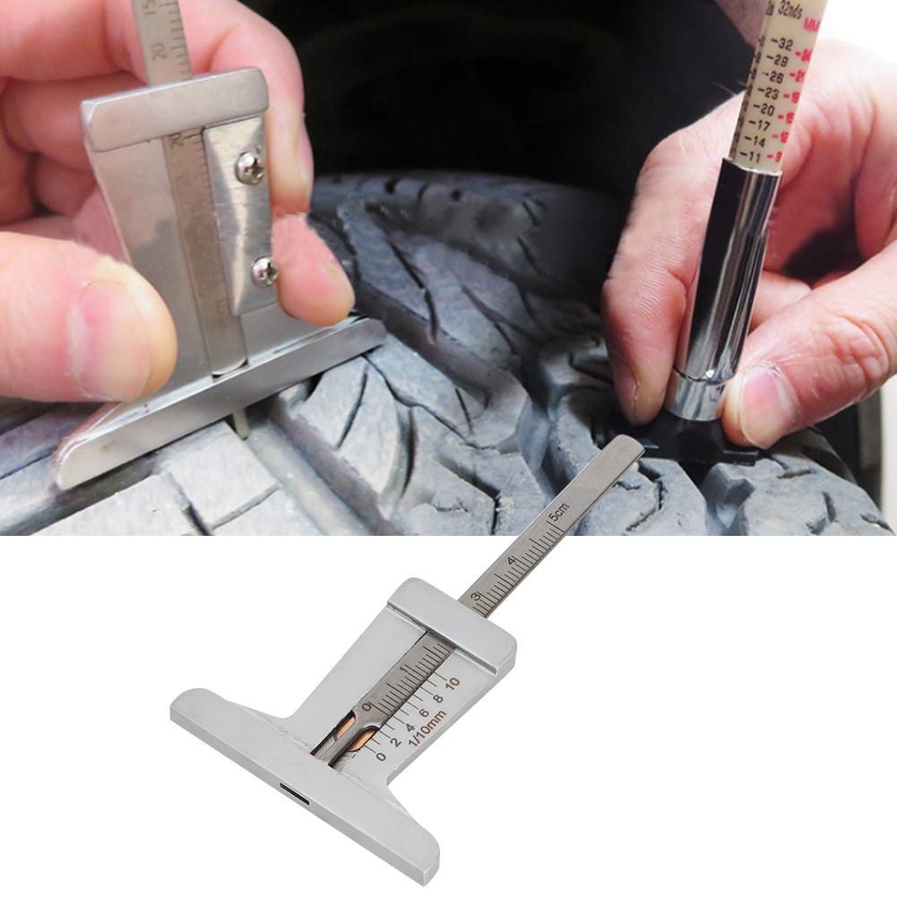 Stainless Steel Taper 0 50mm Tyre Veins Tread Depth Gauge Caliper