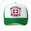 Casquette de baseball en maille respirante motif drapeau suisse pour homme et femme, chapeau trucker d'été, snapback réglable