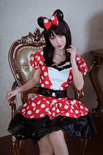 Disguise Disney Cosplay Halloween Official Minnie Mouse Grim Red Minnie Women's Size Small Red 67699N