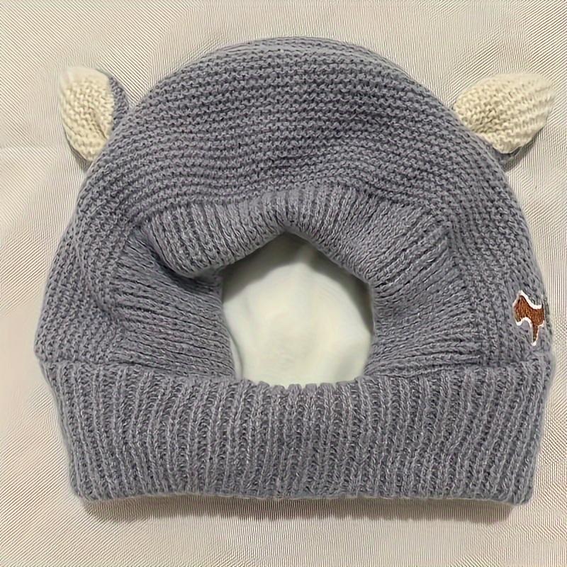 Quiet Dog Ears, Noise Protection Knitted Dog Hat, Warm Winter Cap For Dogs And Cats, Suitable For Medium To Large Pets, Orange
