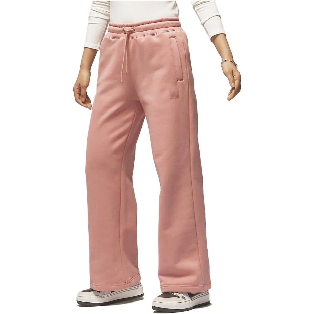 Jordan Flight Open-Hem Fleece Joggers Women Bottoms Stardust-Red FD7225-618