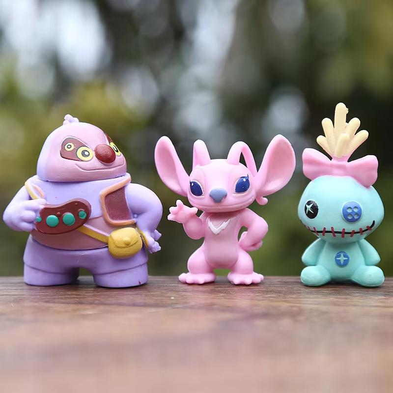 MINISO 12 Stück/Set Stitch Figur Spielzeug PVC Figur Sammelmodell Spielzeug für Kinder Geburtstagsgeschenk