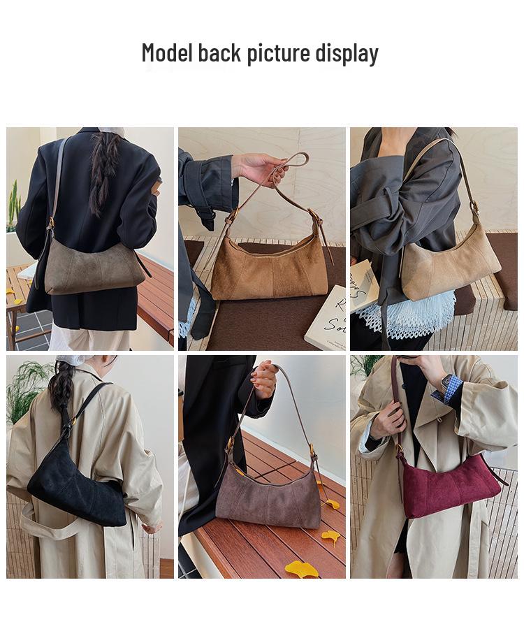Französischer Chic Damen Herbst Schultertasche mit großem Fassungsvermögen