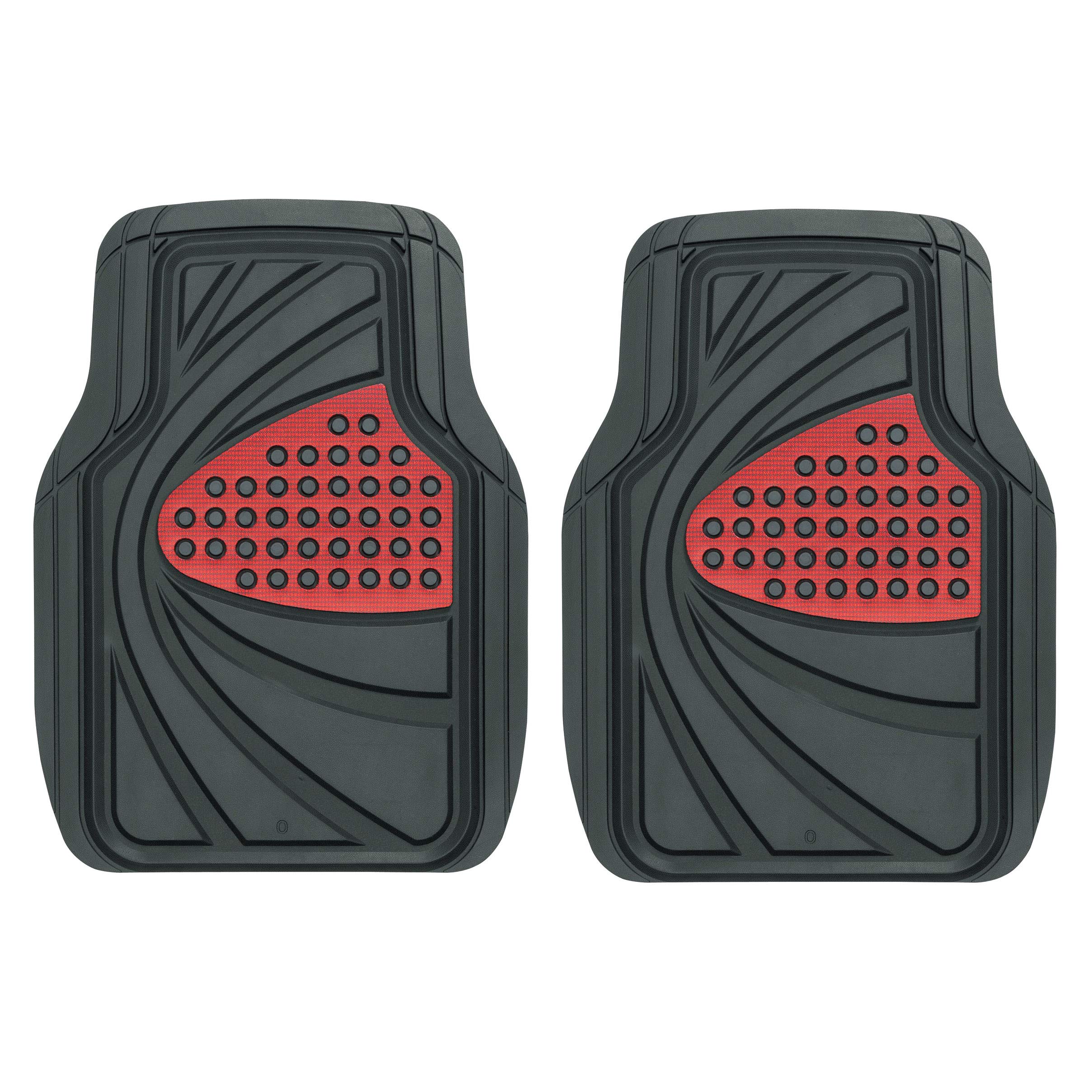 

BONFORM Car Design Rubber Mats for Front Set of Mats, Seats, 2, Waterproof, 48x65cm, Red, 6449-80RE