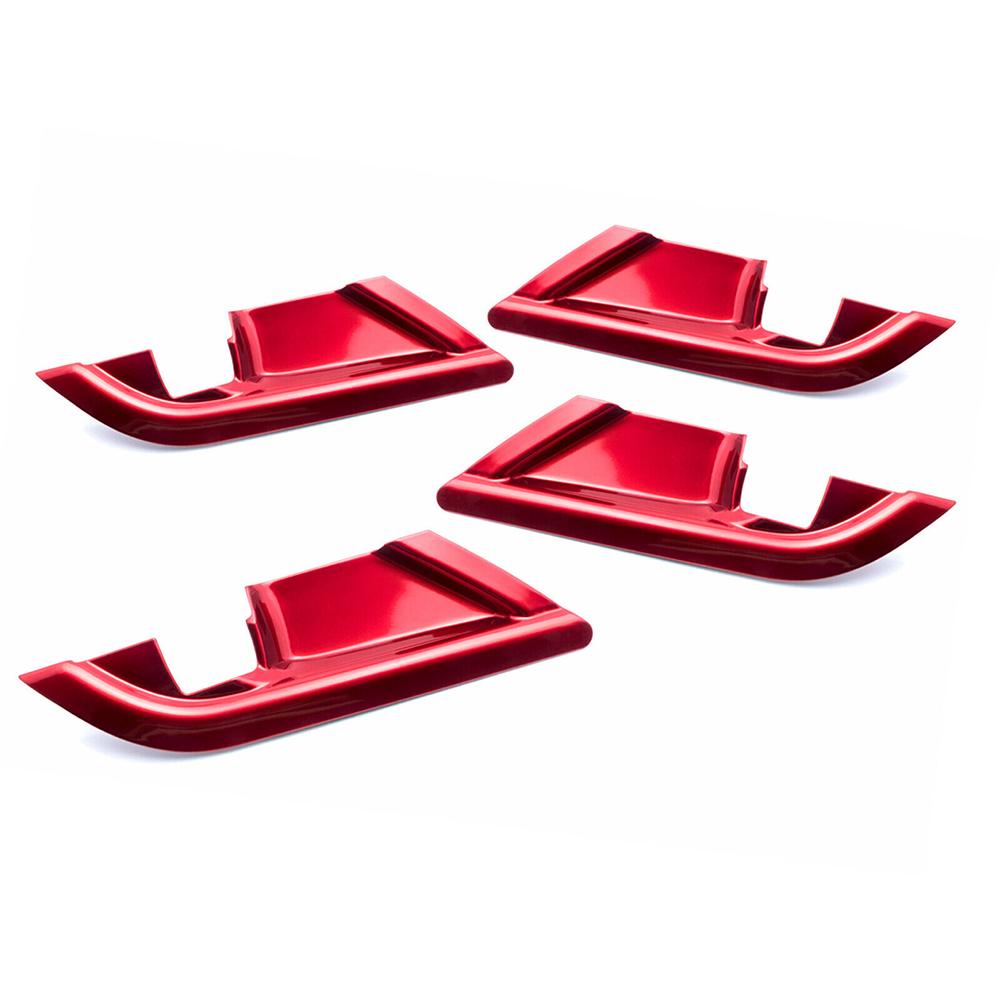 4Pcs Interior Door Handle Bowl Cover Trim Red Plastic For Toyota Camry 2018-2023