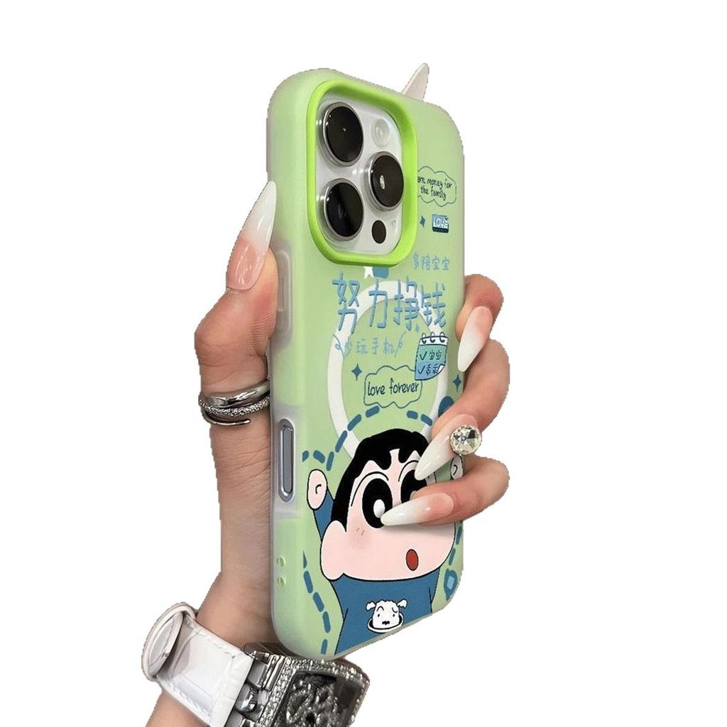 Neue magnetische Jelly Zwei-in-Eins Handyhülle für Apple Handy Schutzhülle Ins Stil 16pro Handyhülle Weiches Silikon