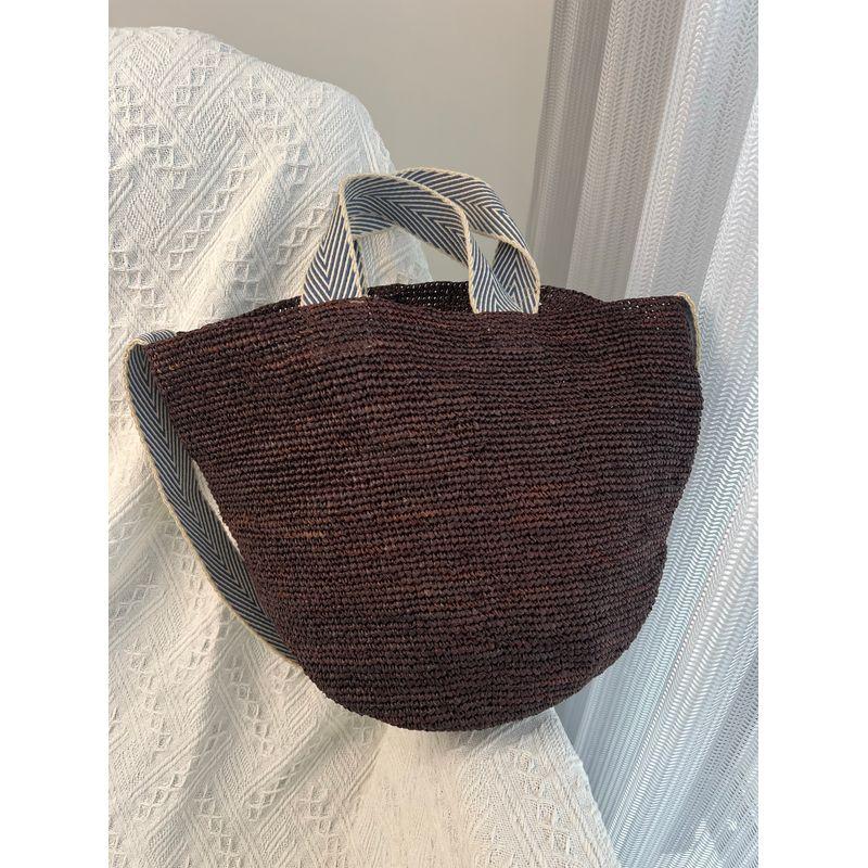 

Raffia Premium Woven Bag Women Summer Large Capacity Messenger Bag Seaside Vacation Bucket Bag Tote Bag Handbag