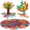 Bausteine Kinder Plastikspielzeug Stange Schneeflocken Häuser Zusammengebaut Früherziehung Puzzle Lernspielzeug Kinder Festival Geschenke TMZ