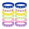 12pcs Moana Movie Bracelet Silicone Wristband Badge Encanto Princess Print Jewelry Party Kids Toy Gift