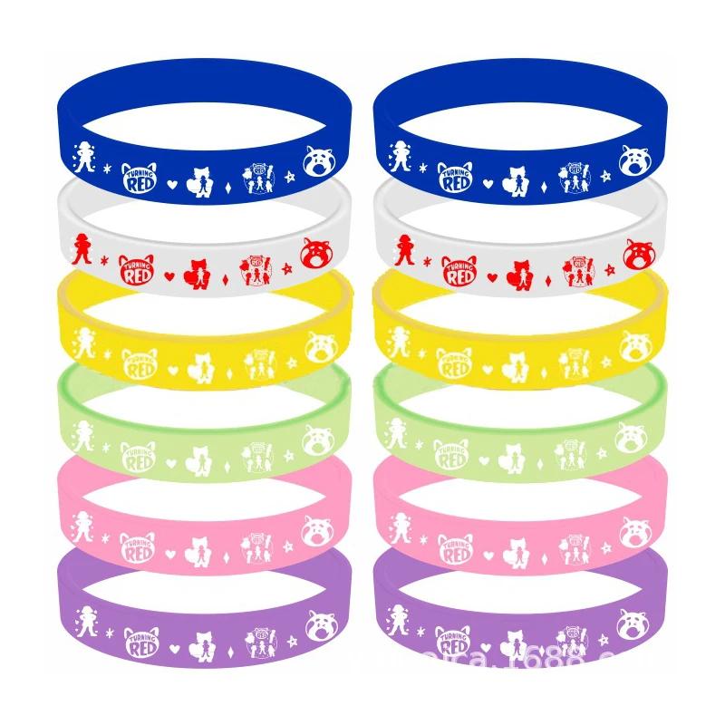 12pcs Moana Movie Bracelet Silicone Wristband Badge Encanto Princess Print Jewelry Party Kids Toy Gift