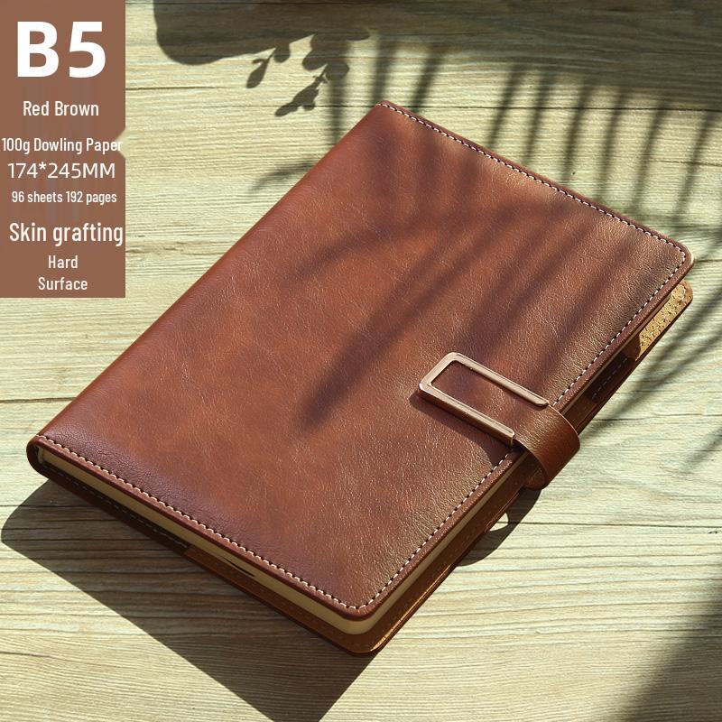 High-Quality A5 Leather Softcover Notebook for Students and Professionals
