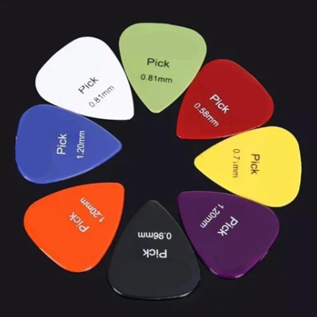 50Pcs Folk Guitar Pick Set Practical Comfortable Hand Feel Frosted Finish Mirror Finish Guitar Pick Kit