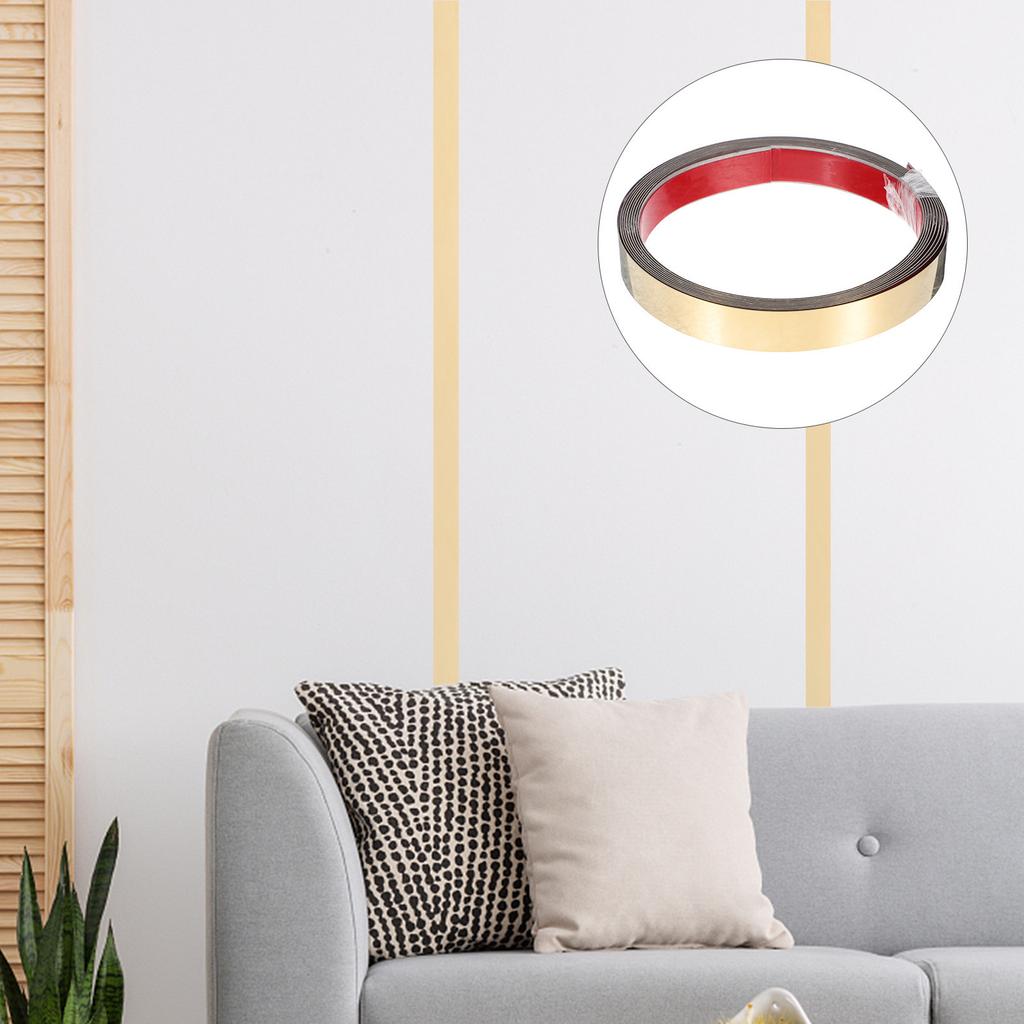 Stainless Steel Decorative Strips Self-adhesive Trims For Wall Ceiling Furniture Mirror Titanium Edge Strip Background Molding