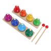 Desk Bells for Kids Bell Percussion Instrument 8 Notes Colorful Music Bells Percussion Instrument