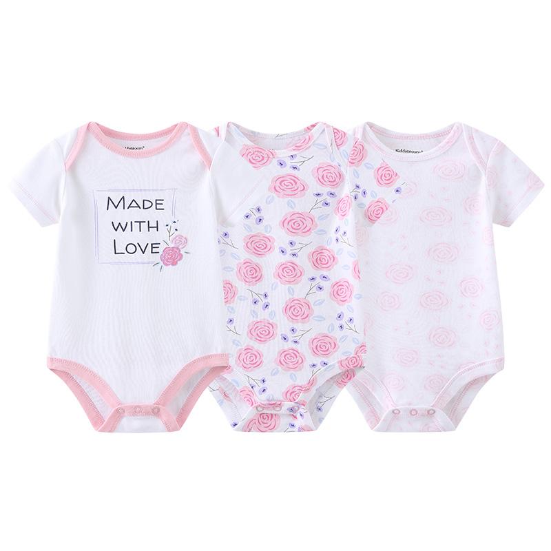 Baby Clothes Short Sleeve Cotton Baby Girl Clothes O-neck Cartoon Infantil Baby Boy Clothes Newborn Toddlers Jumpsuits Pajama Clothing Roupas De Bebe