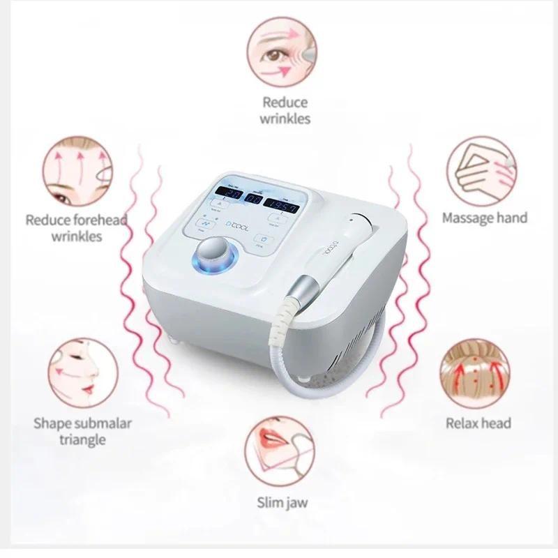 Portable Cool + Hot + EMS Face Tightening Cryo Pen Anti Puffiness Facial Electroporation Machine Beauty Device