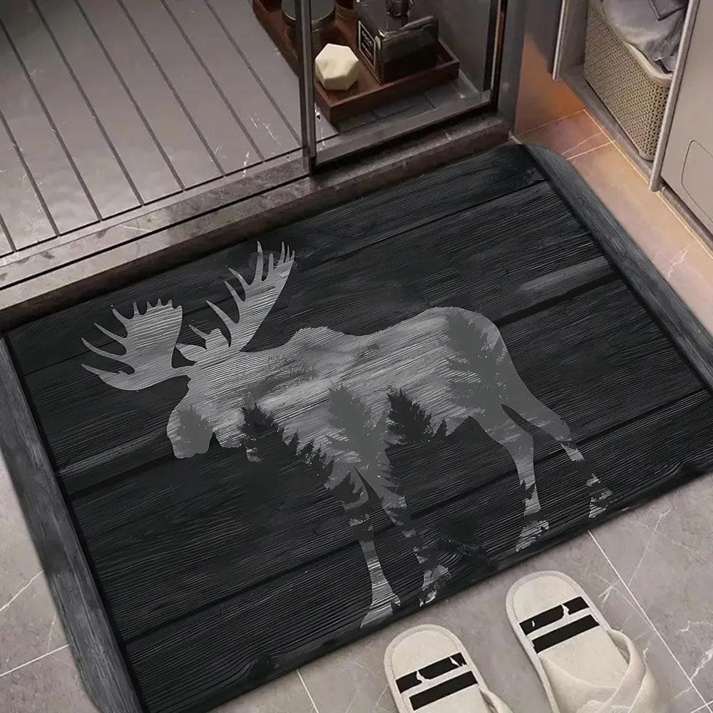 1ks Rohožky se vzorem fialových květin Kuchyňské koberce Protiskluzové Pop design Ložnicové koberce Koupelnová rohožka Koberec pro domácí dekoraci dřezu, prádelny