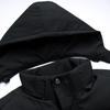 Winter Men Plus Velvet Thick Jacket Casual Warm Windproof Hooded Pocket Outwear