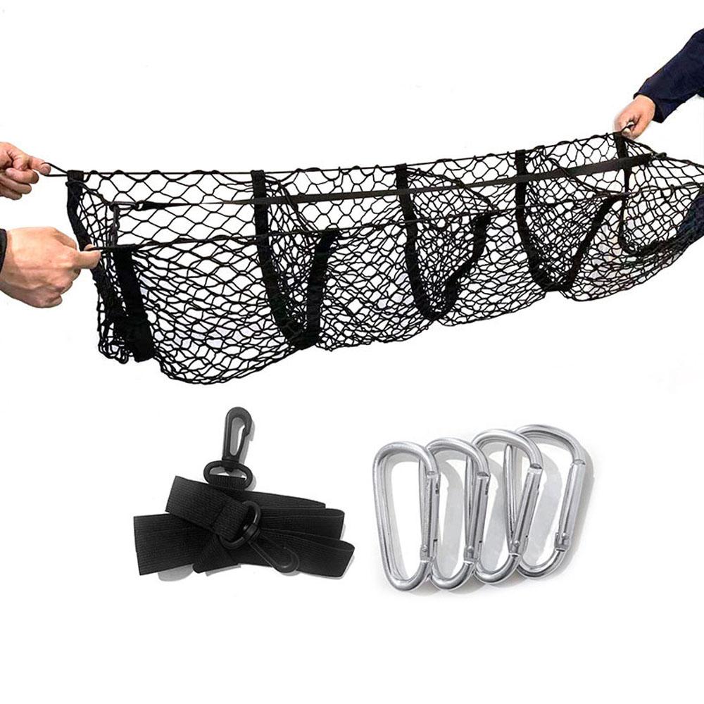 Storage Net Pocket Car Trunk Net Bag Rear Cargo Net Storage Organizer 39x12in for Car Truck Pickup