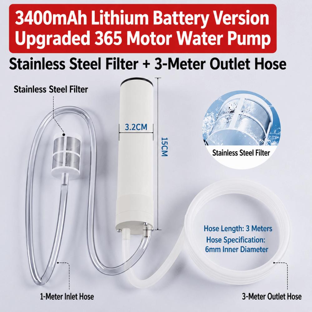 Rechargeable Electric Suction Drainer Portable Transfer Pump Submersible Pump Kitchen