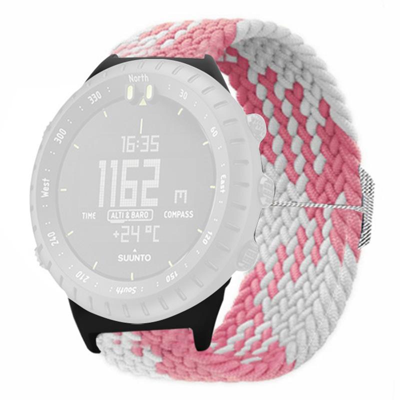 For Suunto Core Watch Band Stretchy 22mm Soft Nylon Elastic Braided Strap
