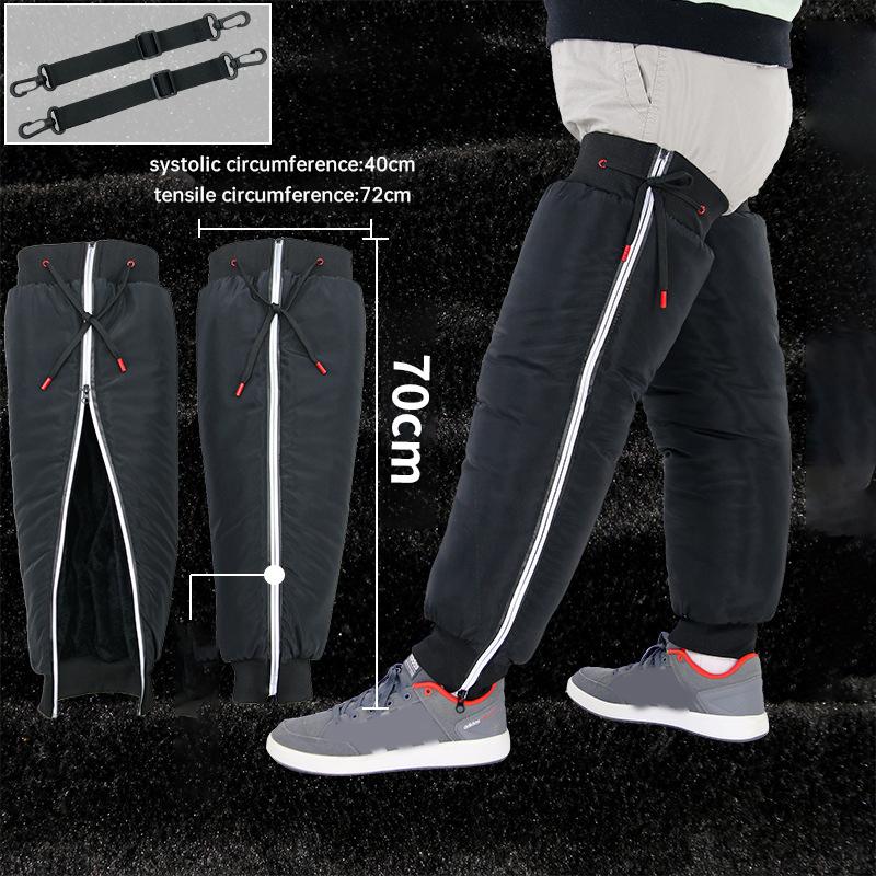 1 para Nakolanniki Motocyklowe Skuterowe Męskie Damskie Outdoorowe Zimowe Pluszowe Ciepłe Wodoodporne Wiatroodporne Zapinane na Zamek Ochraniacze na Nogi Akcesoria Moto