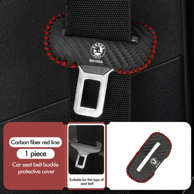 AAFO1 Car Styling Seatbelt Protector Clip Anti-Collision Anti-Scratch Cover Accessories For Skoda S Kodiaq Octavia 2 3 Yeti Karoq