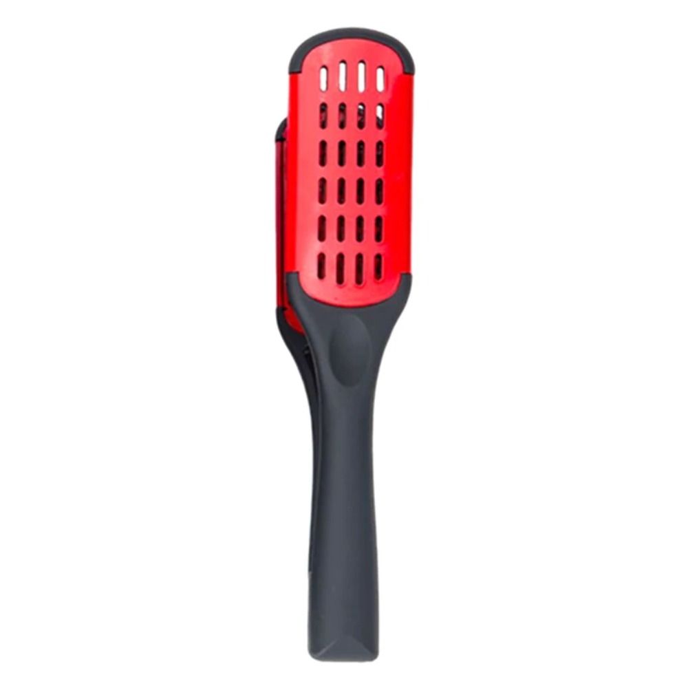 

Подвійні щітки Інструмент для випрямлення волосся Антистатичні гребінці для волосся Аксесуари для волосся червоний