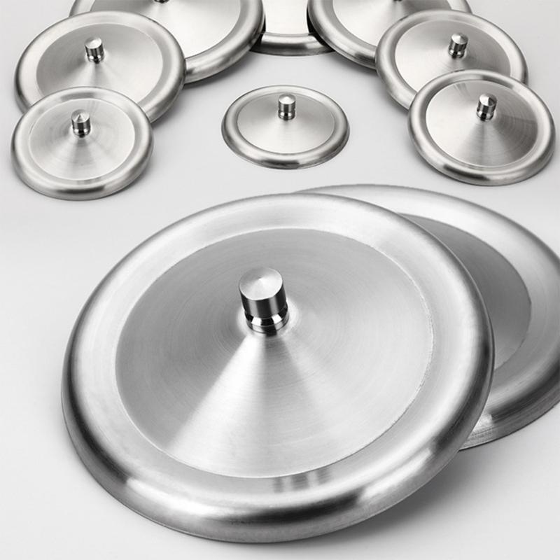 Leicht zu reinigende Edelstahlbecherabdeckungen Tragbarer Metall-Reisebecher-Deckel Ersatz Trinkgeschirr Zubehör