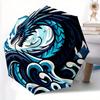 1pc Ocean Dragon Automatic Open/close Umbrella, 8-Rib Sturdy Structure, Portable Travel Umbrella, Parties, Everyday Use, Outdoor Accessory,