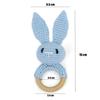 1Pc Crochet Animal Bear Rattle Toy Soother Bracelet Wooden Teether Ring Baby Product Mobile Pram Crib Wooden Toys Newborn Gifts