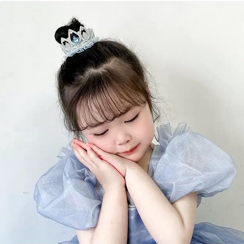 [YNOBUN] Mädchen Eiskrone Ball Haarreif, Prinzessinnen Haaraccessoire, Sanfter Haarclip - H
