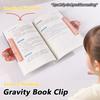 Plastic Bookmark Holder Transparent Anti Page Flipping Holder Gravity Book Clip  School Office