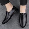 Fashion All-match Walking Men's Shoes High-end Handmade Genuine Leather Men Loafers Italian Flats Luxury Brand Light Mens Casual Shoes