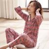 [Add fat and increase the size] Mom middle-aged and elderly pajamas women's long-sleeved elderly spring and autumn loungewear summer cardigan set