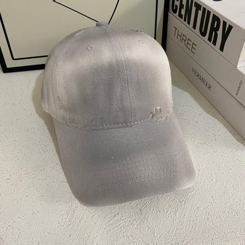 JYL TS DIY Distressed Cap Unisex 2026 Gradient Oversized Sun Hat Cotton
