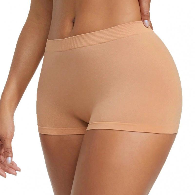 Seamless Mid-waist Tummy Control and Hip Lift Boxer Briefs Sports Fitness and Yoga Pants