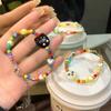 Color Beaded Bracelet Kitty Cat Head Cartoon Color Love New Children's Fun Cute Cat Style Bracelet