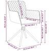 VidaXL Chaises pivotantes de salle à manger 2 pcs Noir Velours 344796