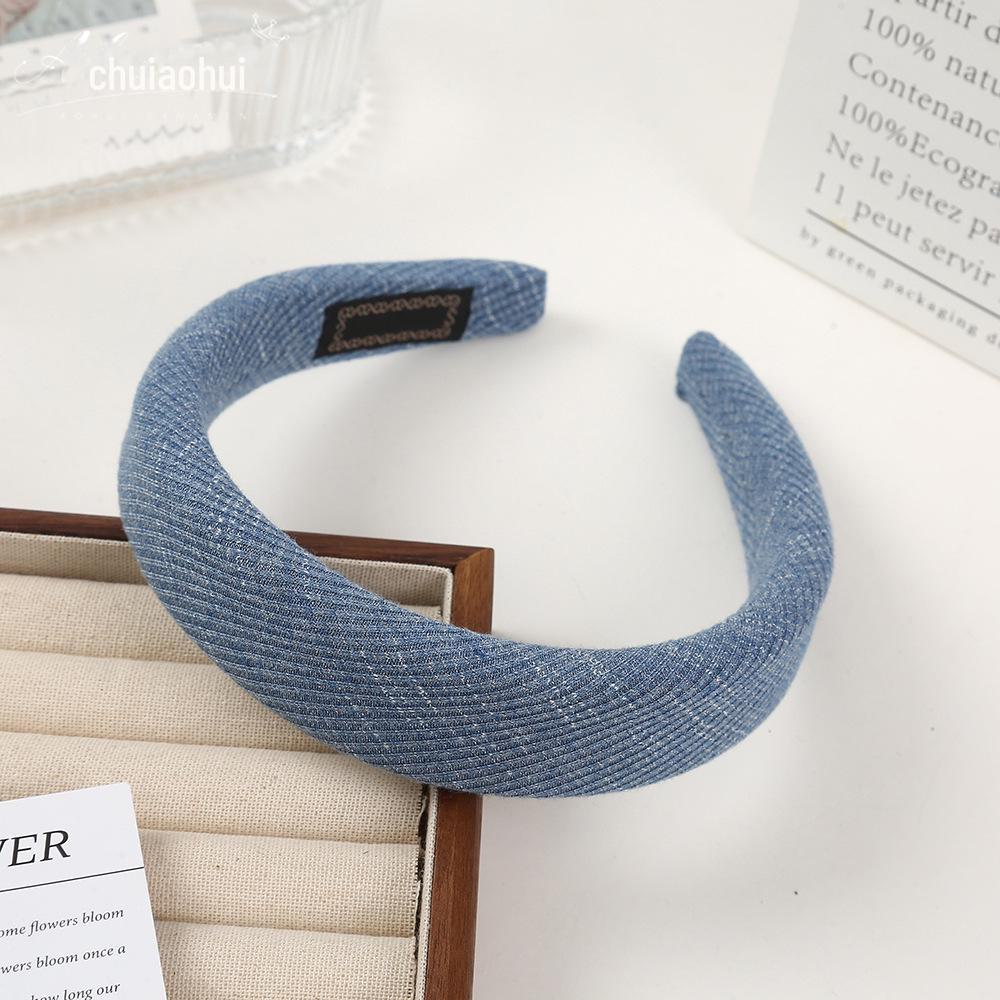 Korean Style Wide Brim Headband: Summer Solid Color Hair Accessory for Women