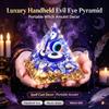 Eye of The Devil Pyramid Lapis Lazuli Stone Home Decor Table Decoration Resin Drip Glue Craft