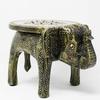 20.32 Cm Hand-Painted Wooden Elephant Shape Stool Chair, Cum Side Table, for Home, Office, Living or Bedroom Decor