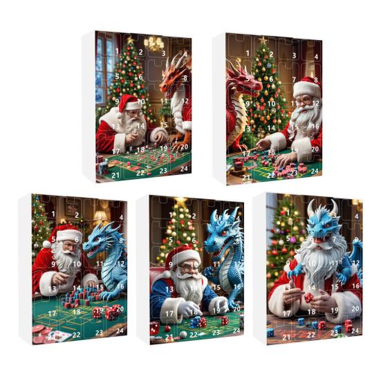 DND Dice Set Advent Calendar 2024 24-Day Countdown to Christmas Acrylic Polyhedral