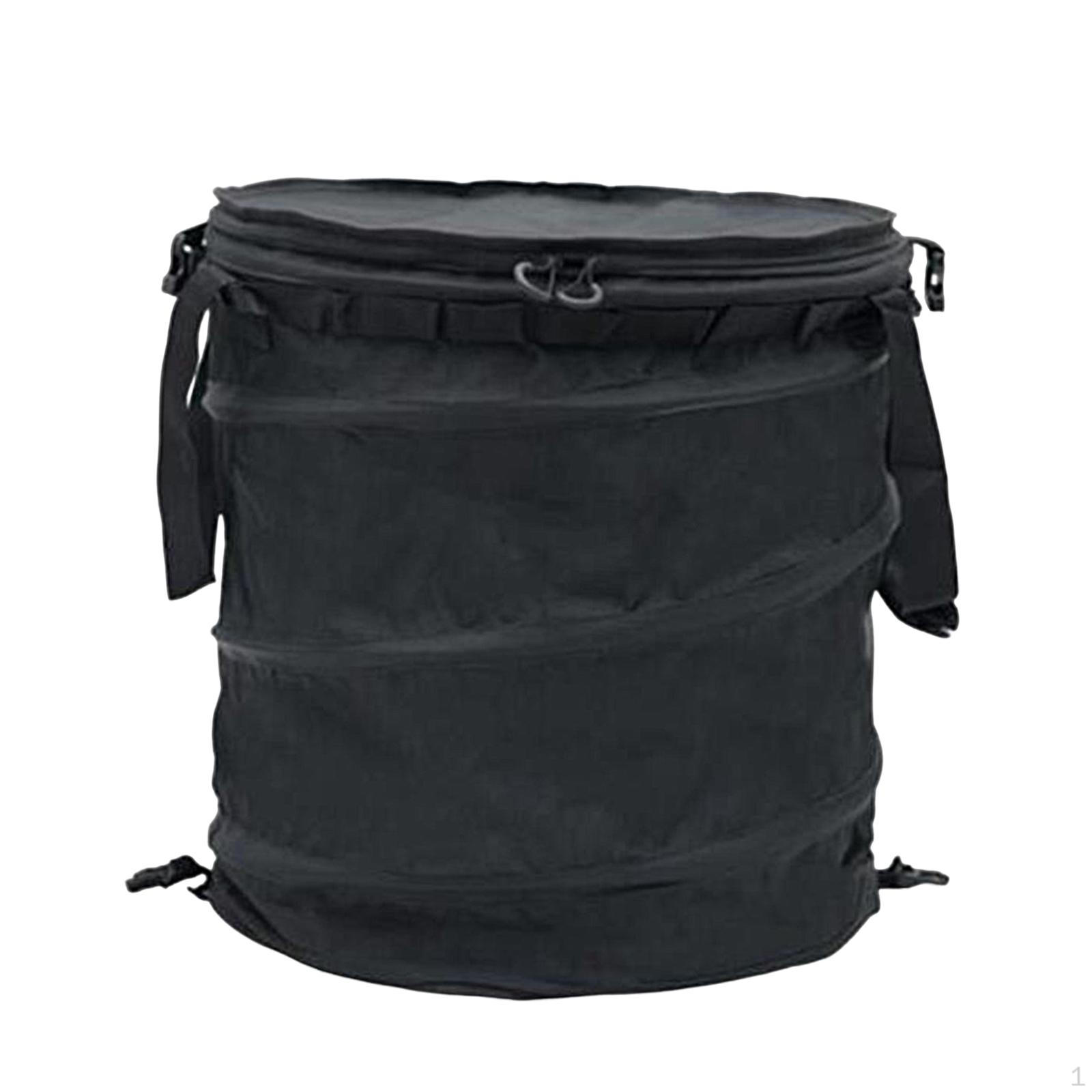 

Складная трава Портативная Корзина-контейнер для сбора листьев для бассейна, кемпинга, двора Black Medium