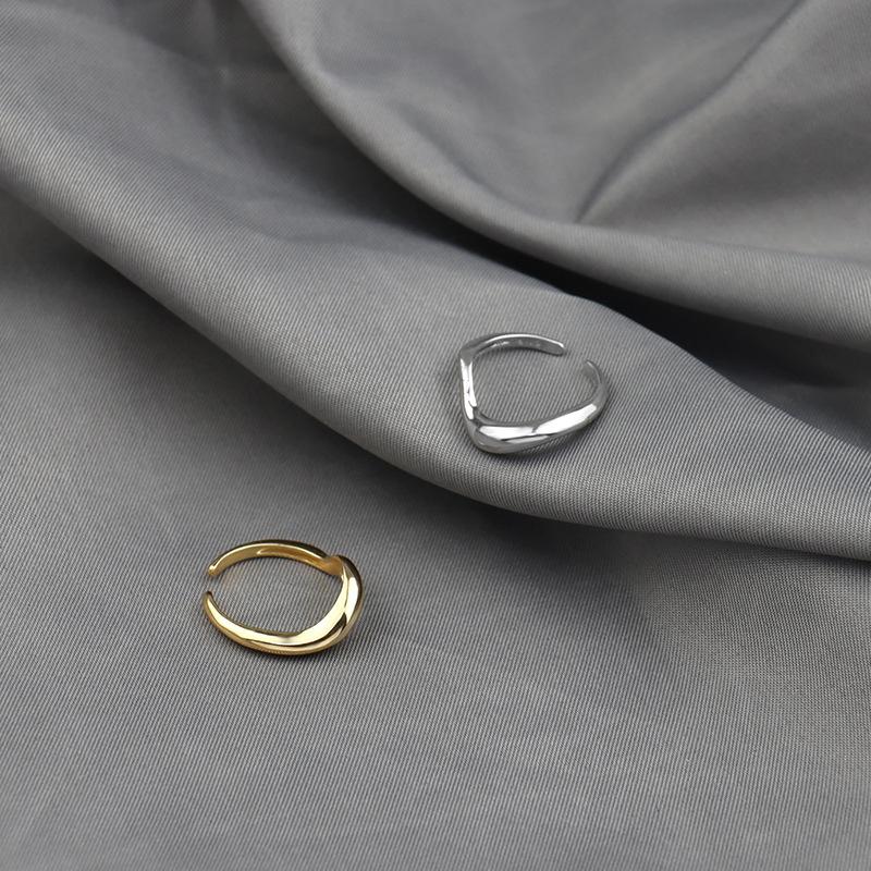 925 Sterling Silver Rings for Women Curve Vintage Wedding Trendy Jewelry Large Adjustable Antique Rings Anillos