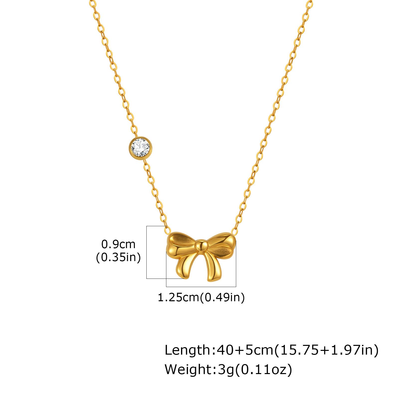 

Jewelry Stainless Steel Butterfly Cross Heart Zircon Gold Necklace Women S Jewelry Nc-2274